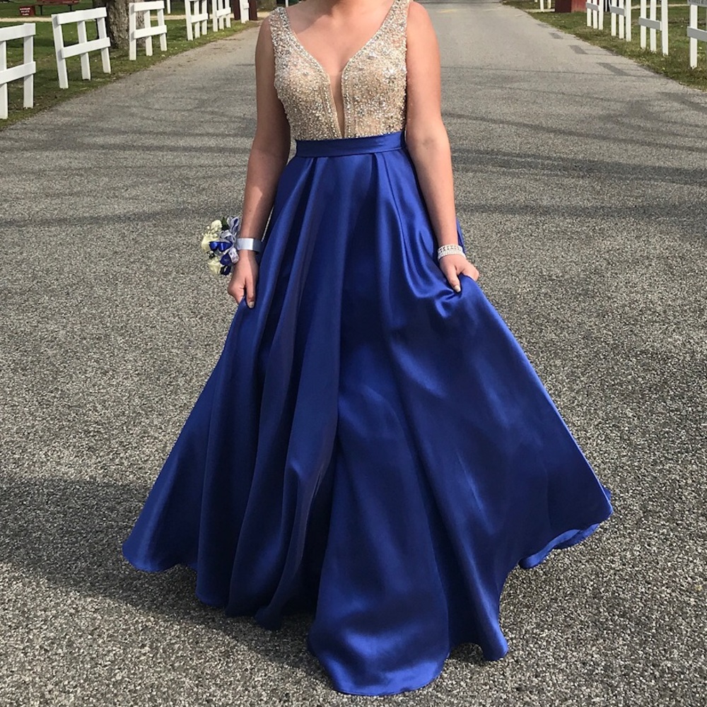 Royal blue prom dress